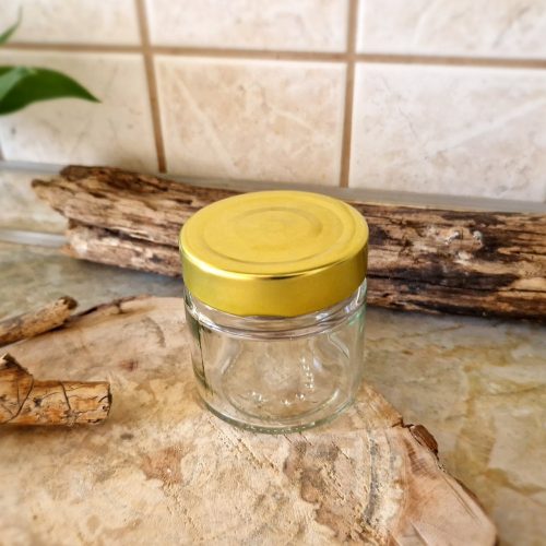 125ml Prémium üveg  arany tetővel