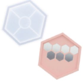 Hexagon szilikonforma Jesmonitéhez 11,5x10cm 