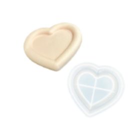   Szív alátét szilikonforma Jesmonitéhez 15,5 x 14,4x 1,8 cm